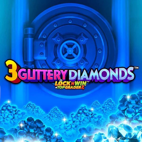 Slots logo of 3 Glittery Diamonds from PearFiction Studios at Westace Casino