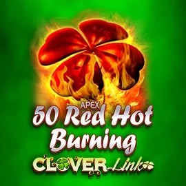 50 Red Hot Burning Clover Links slot logo by Novomatic at Westace Casino