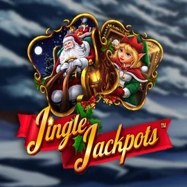 Jingle Jackpots online game logo by Dragon Gaming on westaces.eu
