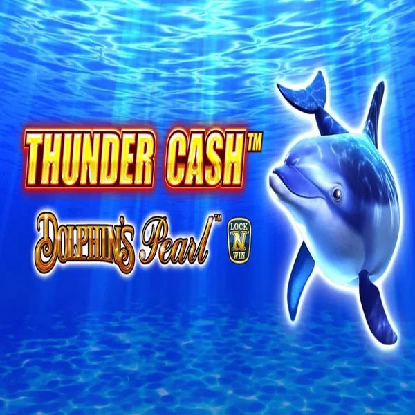 Thunder Cash Dolphins Pearl slot logo by Novomatic at Westace Casino